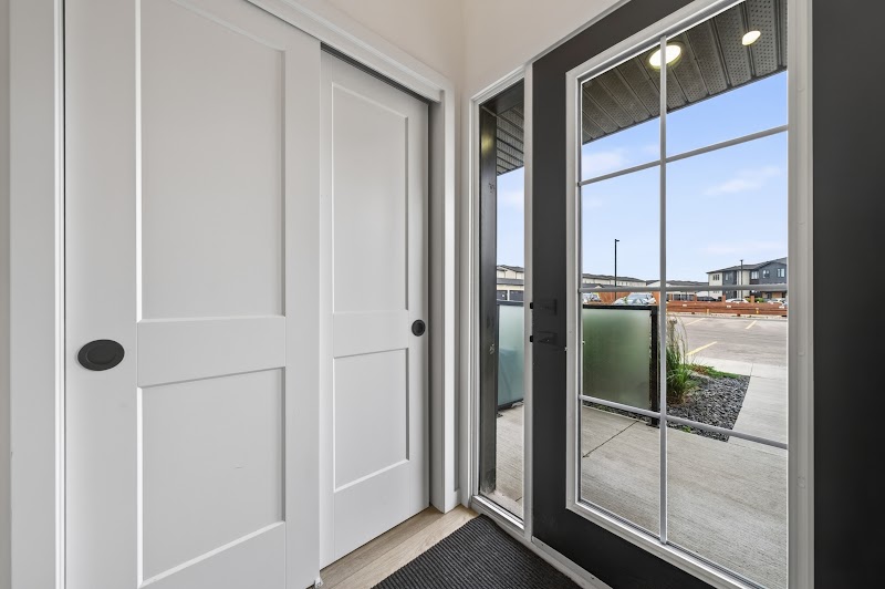 The patio door and glass