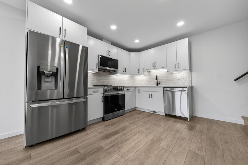 The kitchen with stainless appliances