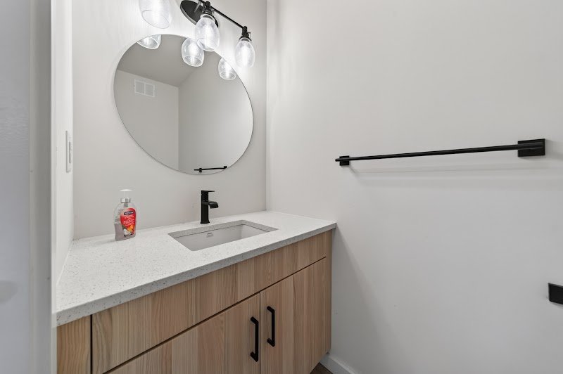 The main floor powder room