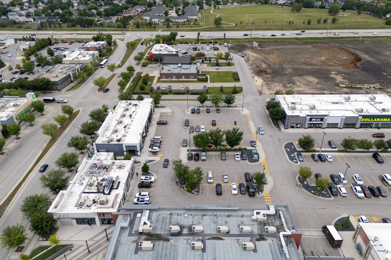 The village centre from above