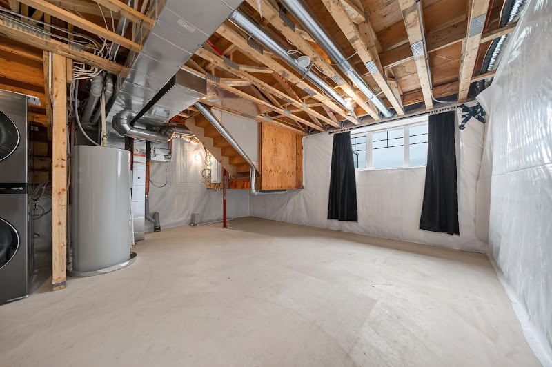 The basement mechanical wall