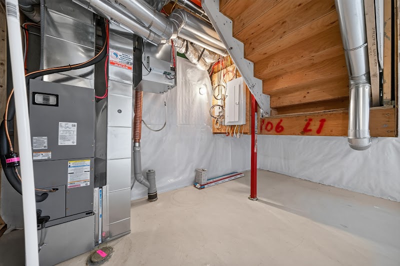 The furnace and mechanical room