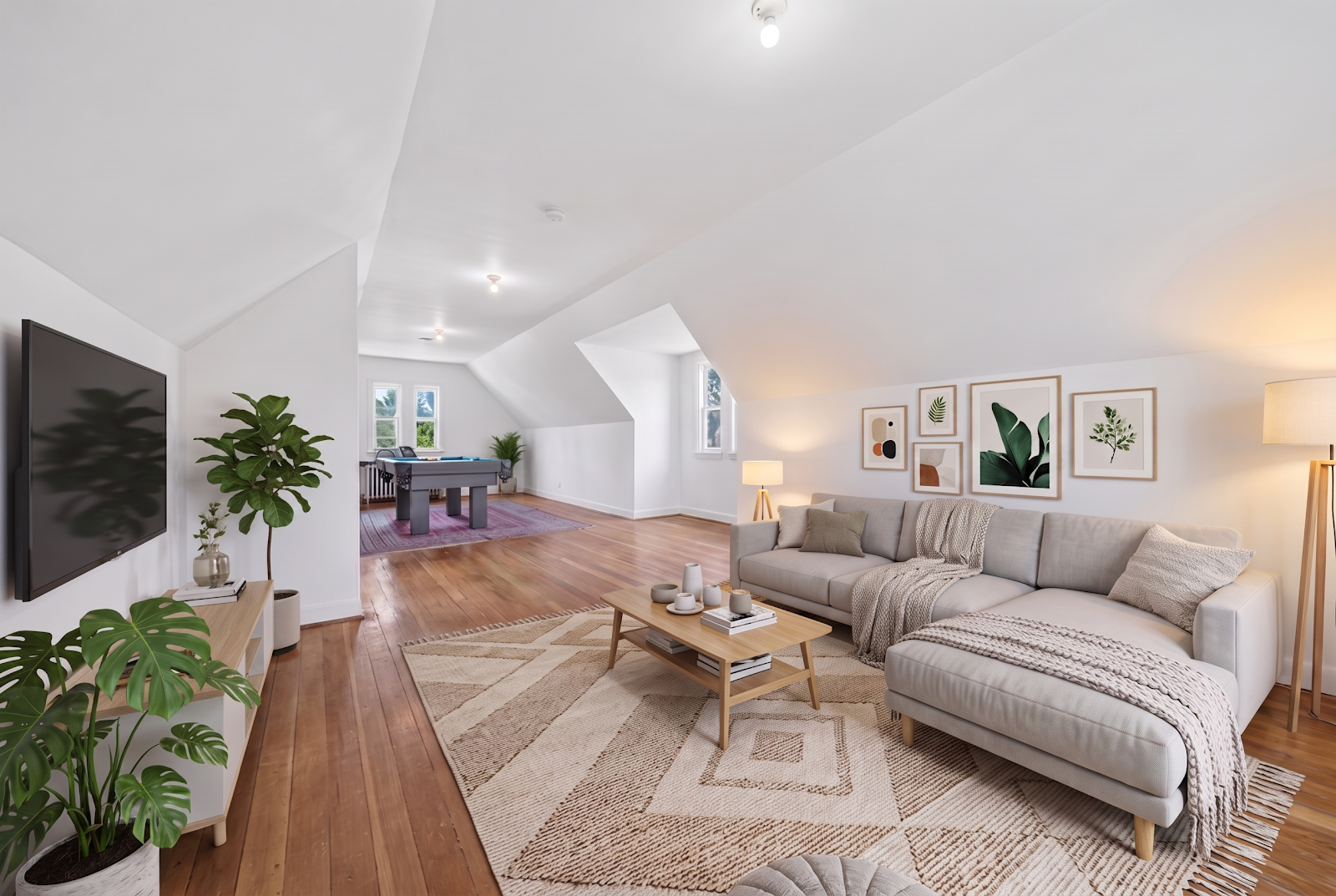 The attic loft, renovation concept render