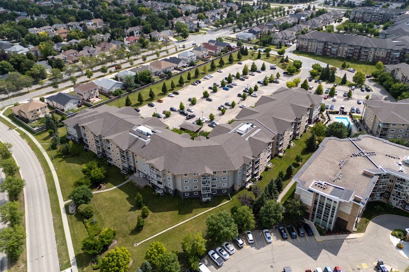 The complex from above, Linden Woods