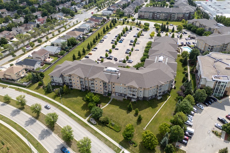 The complex from above, Linden Woods