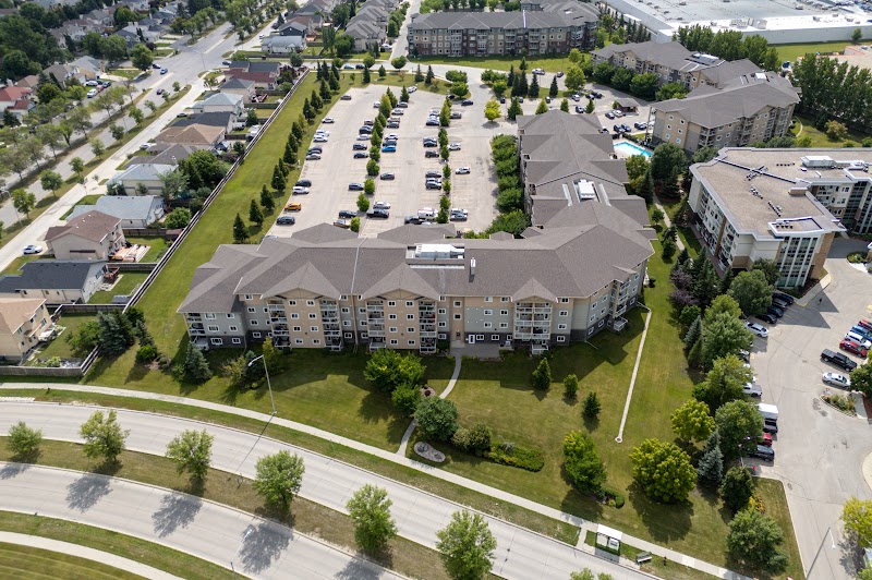 The complex from above, Linden Woods