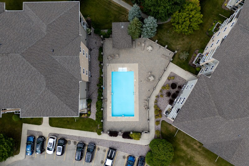 The complex from above, Linden Woods