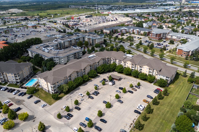 The complex from above, Linden Woods