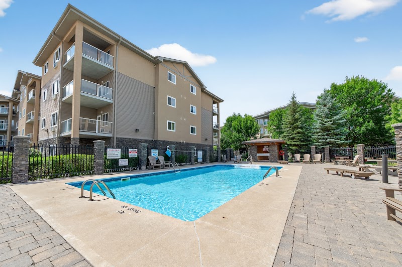 The outdoor pool