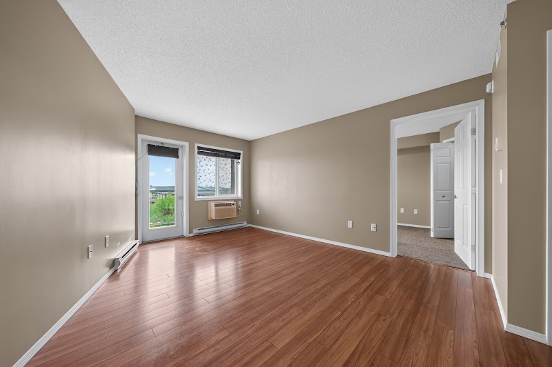The open living and dining area