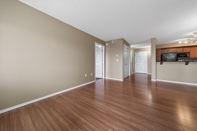 The open living and dining area