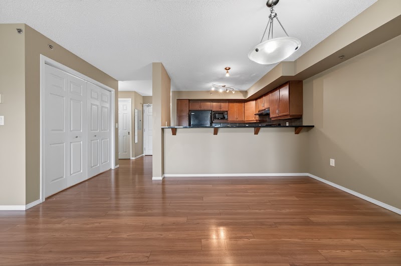 The dining end and the kitchen pass-through