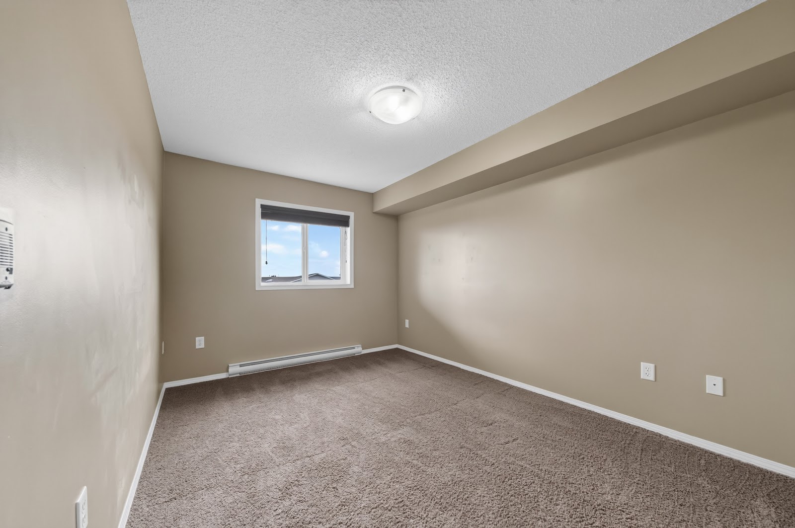 The bedroom, empty