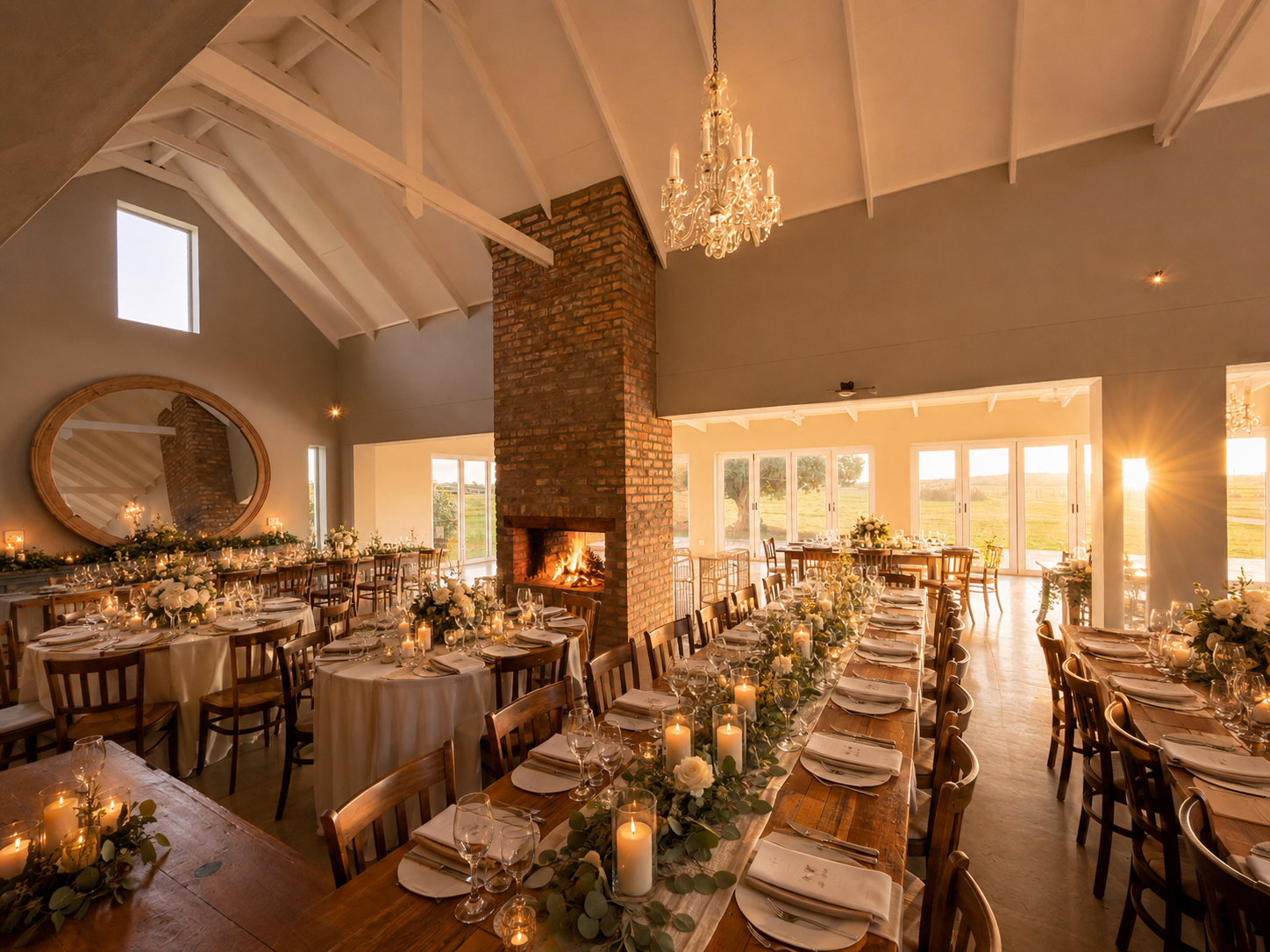 Main venue dressed for an event