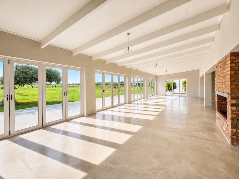 Venue interior, French doors