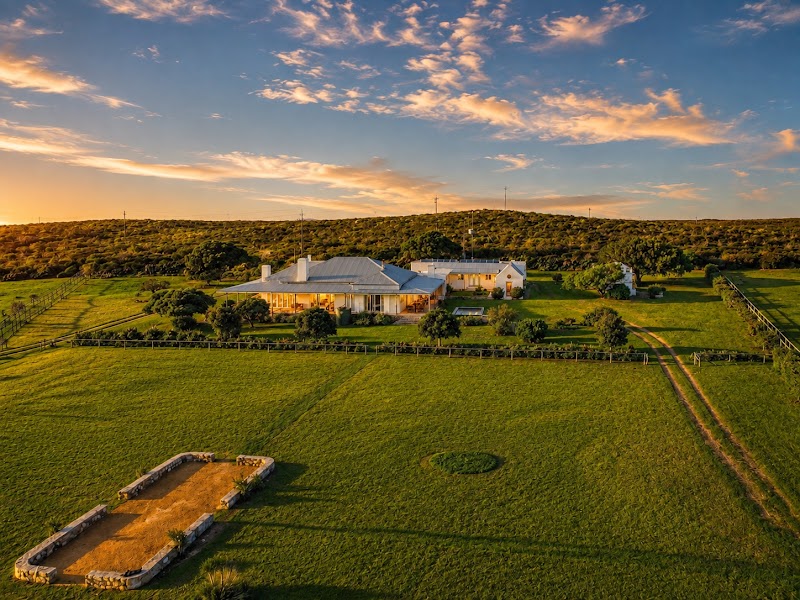 Farmstead aerial, golden hour